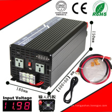 1500W DC-AC inversor 12VDC o 24VDC a 110VAC o 220VAC Inversor de onda sinusoidal pura con CE Char RoHS Aprobado